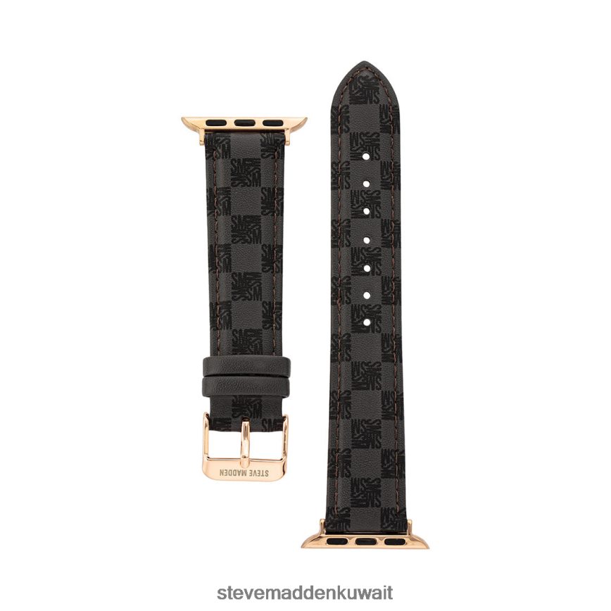 Steve Madden للجنسين سوار ساعة أبل بشعار الماركة 38-40 ملم رمادي ملحق 6JPNNF842