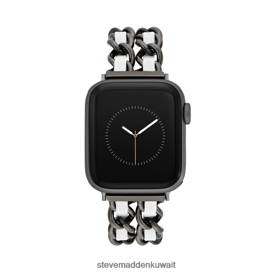 Steve Madden للجنسين سوار ساعة أبل المرتبط بساعة أبل 38-40 ملم أبيض ملحق 6JPNNF854