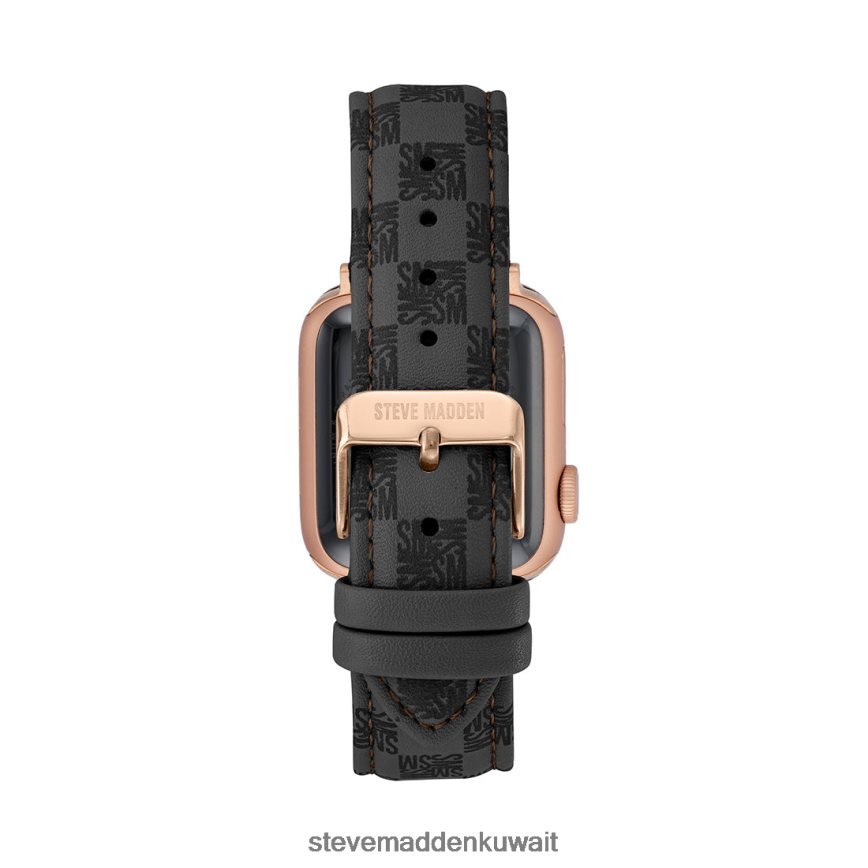 Steve Madden للجنسين سوار ساعة أبل بشعار الماركة مقاس 42-44 ملم رمادي ملحق 6JPNNF837