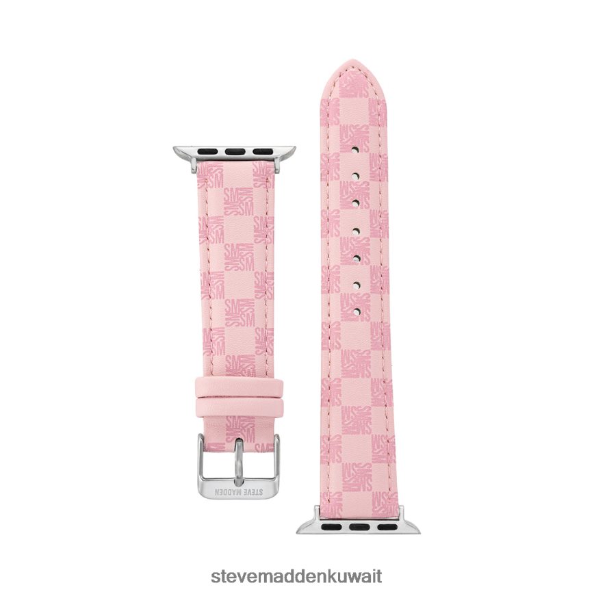 Steve Madden للجنسين سوار ساعة أبل بشعار الماركة مقاس 42-44 ملم لون القرنفل ملحق 6JPNNF839