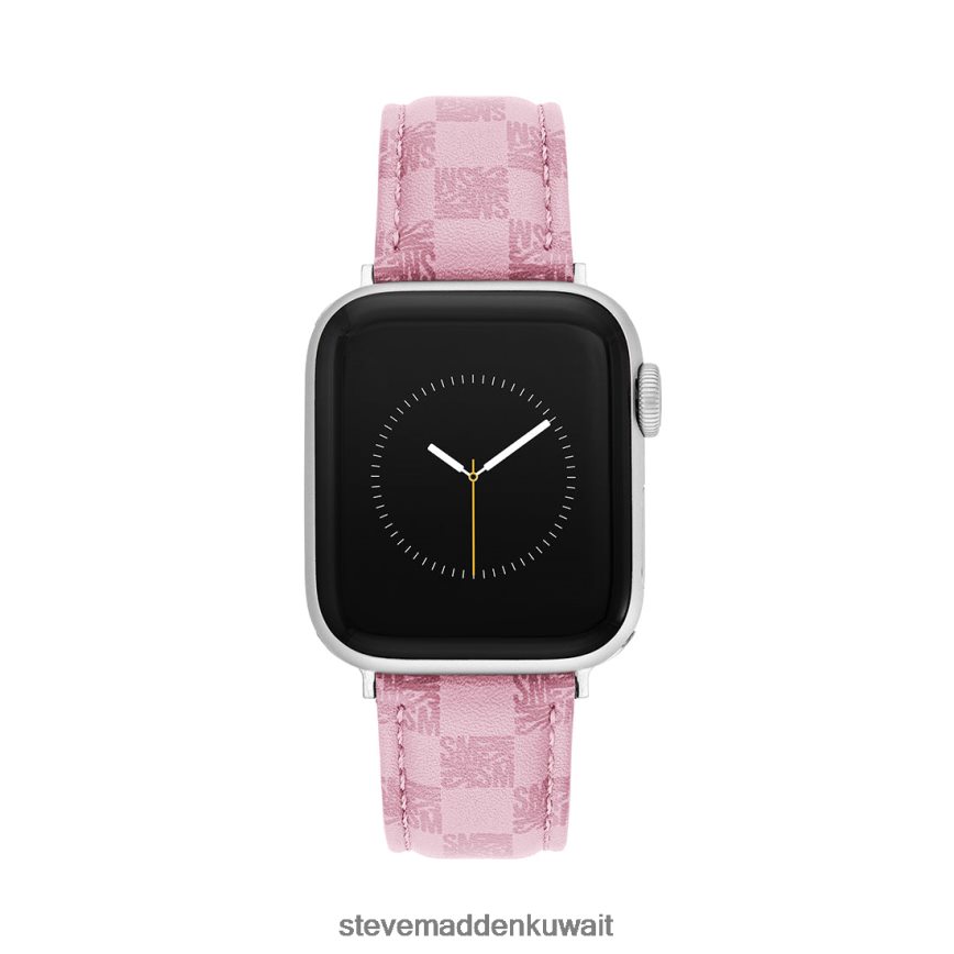 Steve Madden للجنسين سوار ساعة أبل بشعار الماركة مقاس 42-44 ملم لون القرنفل ملحق 6JPNNF839