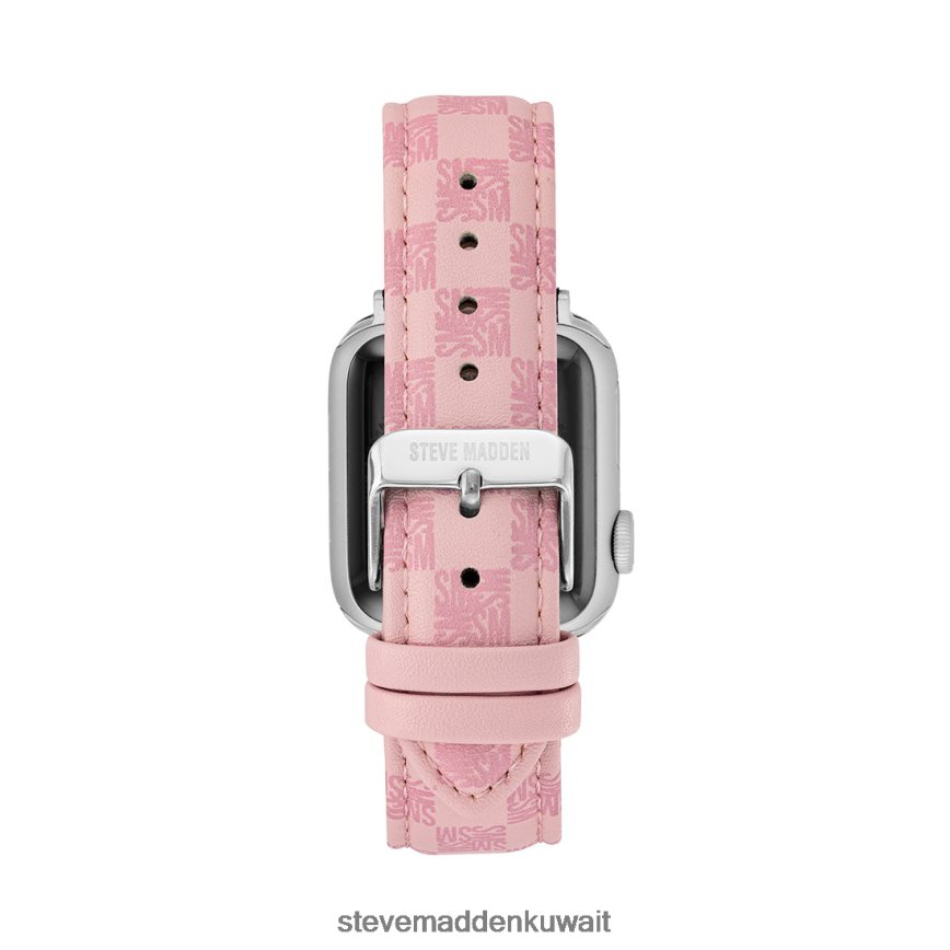 Steve Madden للجنسين سوار ساعة أبل بشعار الماركة مقاس 42-44 ملم لون القرنفل ملحق 6JPNNF839