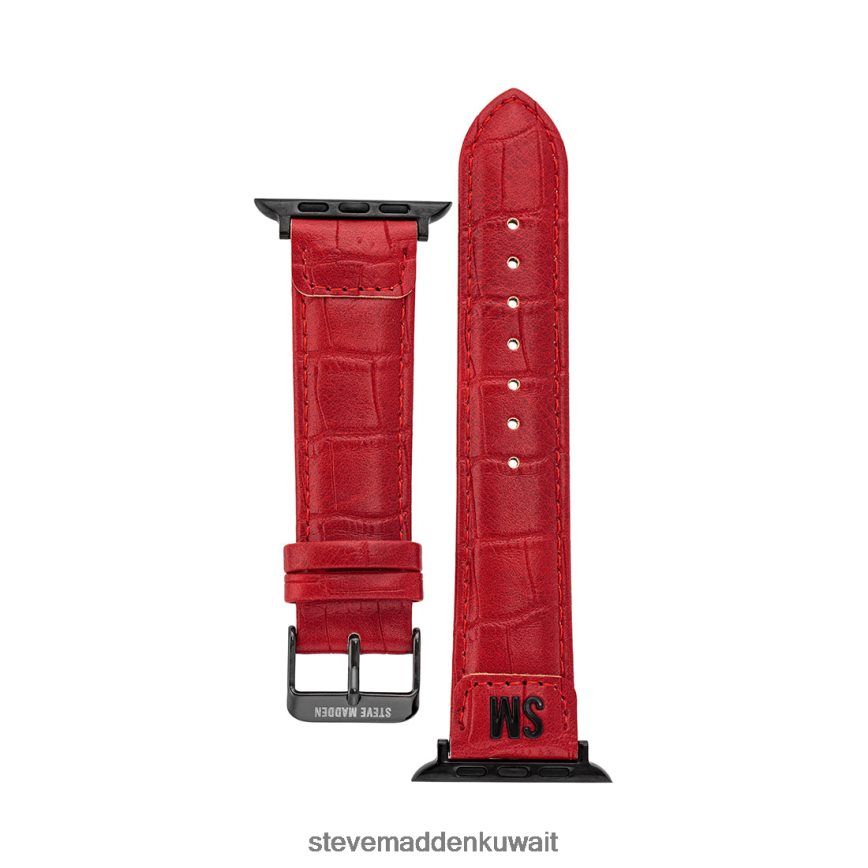 Steve Madden للجنسين سوار ساعة أبل تيكستو مقاس 42-44 ملم أحمر ملحق 6JPNNF849