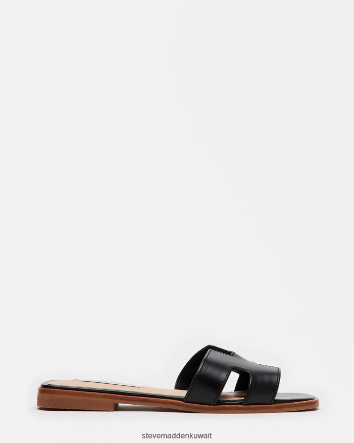 Steve Madden نحيف هادين جلد أسود أحذية 6JPNNF10