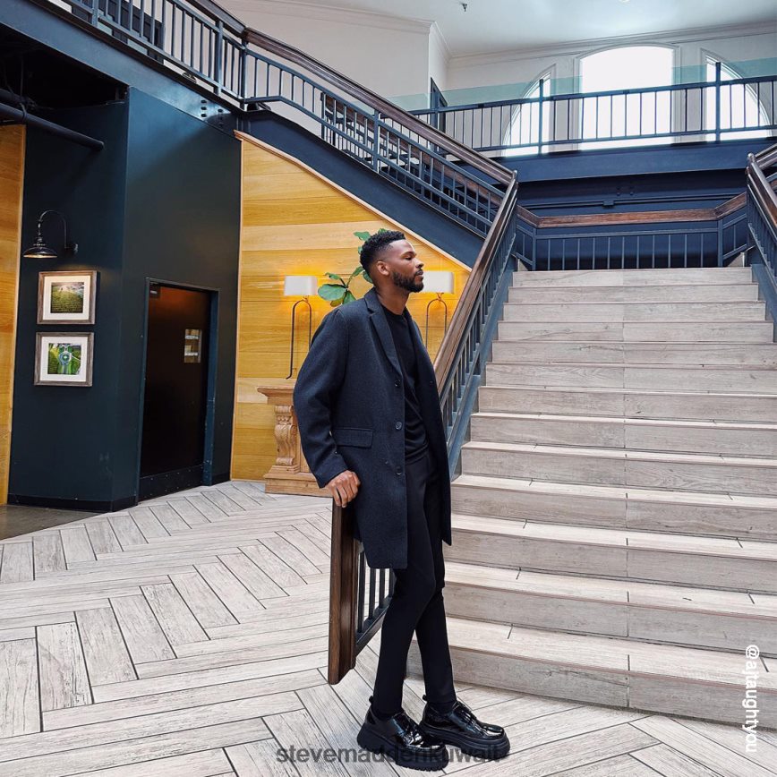 Steve Madden رجال أَزِيز صندوق اسود أحذية 6JPNNF1000