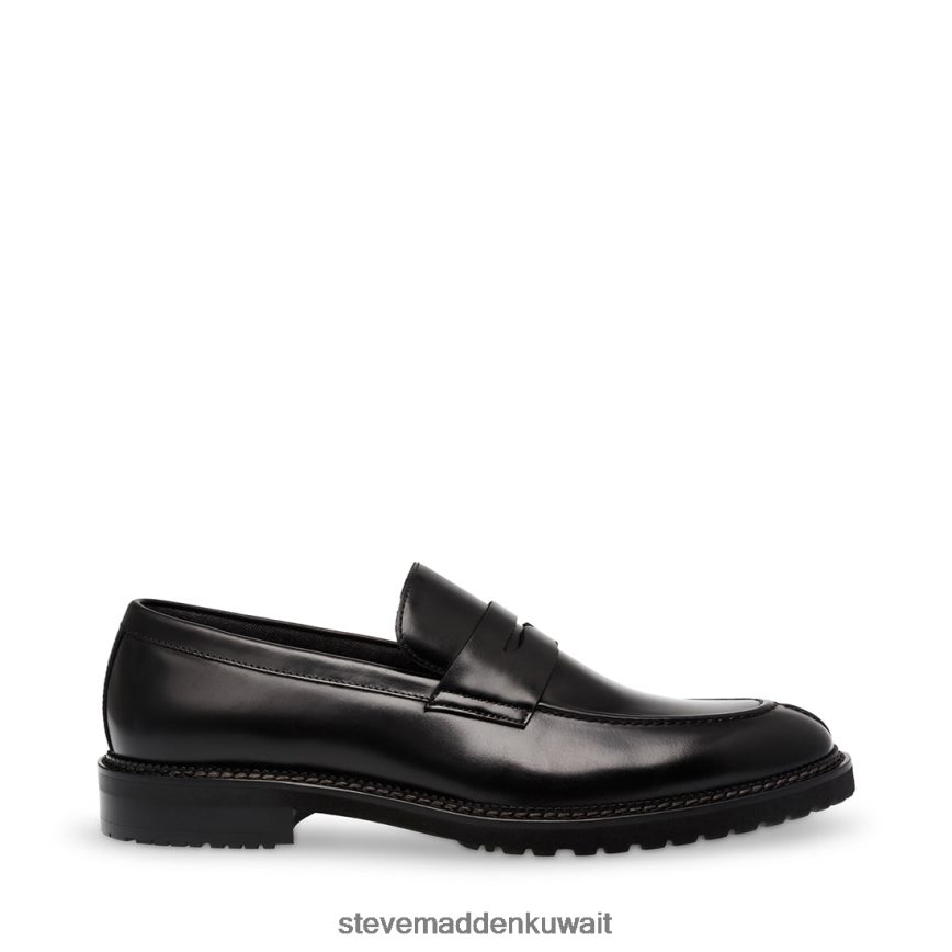 Steve Madden رجال سابان جلد أسود أحذية 6JPNNF1007