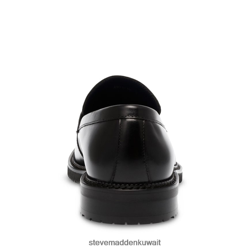 Steve Madden رجال سابان جلد أسود أحذية 6JPNNF1007