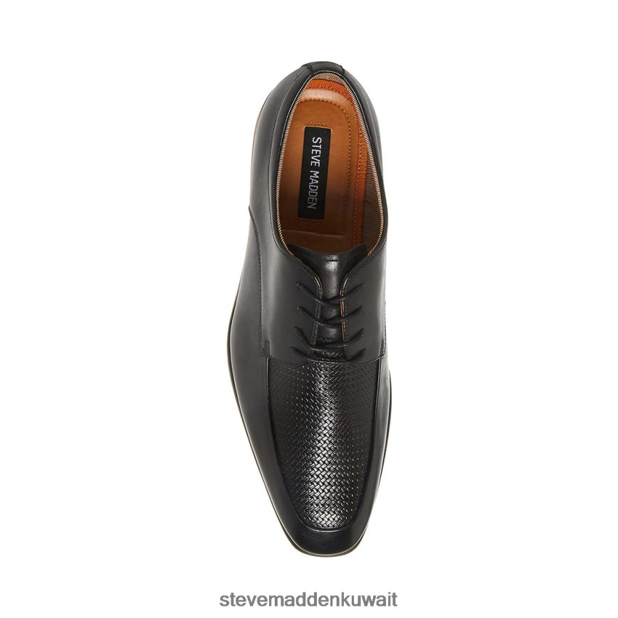 Steve Madden رجال ايمالا جلد أسود أحذية 6JPNNF1010