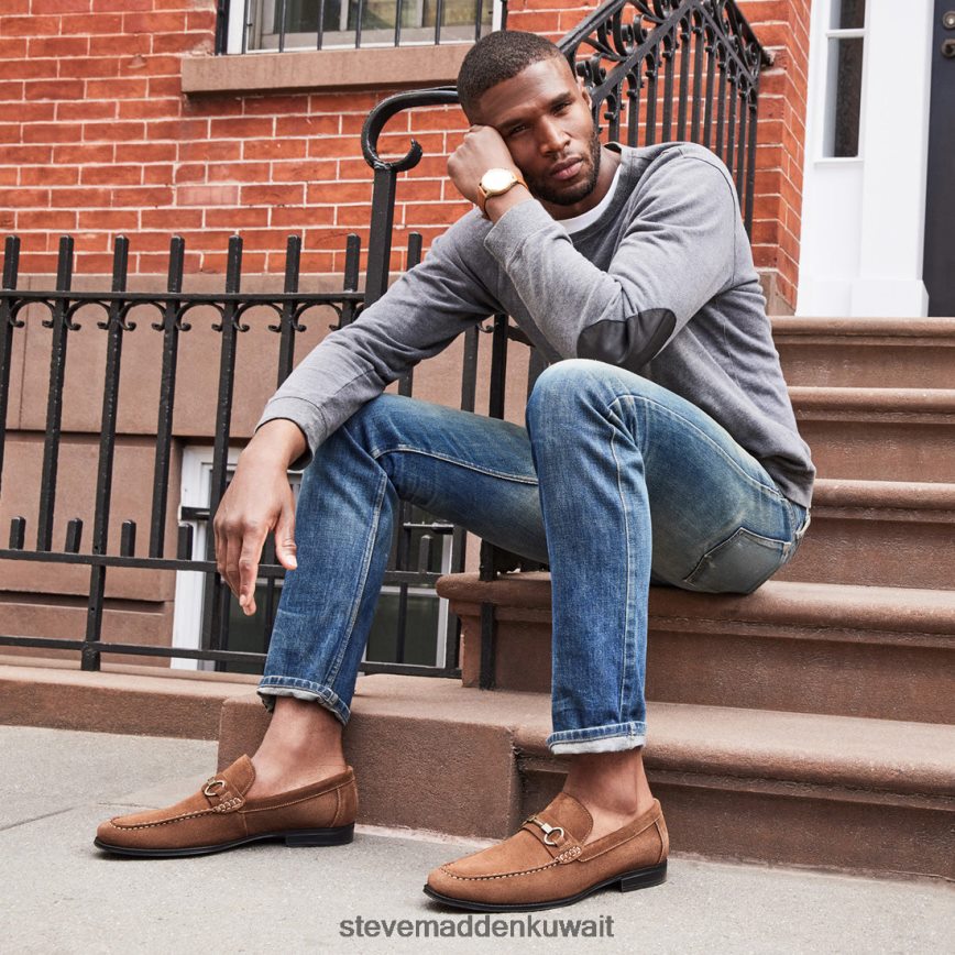 Steve Madden رجال جاديس جلد الغزال التبغ أحذية 6JPNNF1014