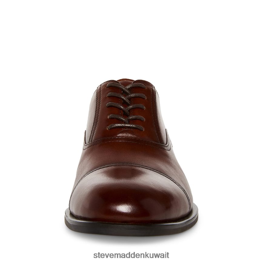 Steve Madden رجال برينستون جلد الكونياك أحذية 6JPNNF1028