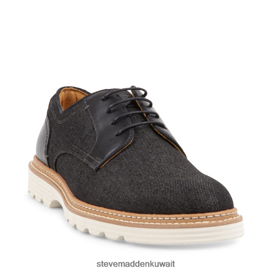 Steve Madden رجال كوري قماش أسود أحذية 6JPNNF1031