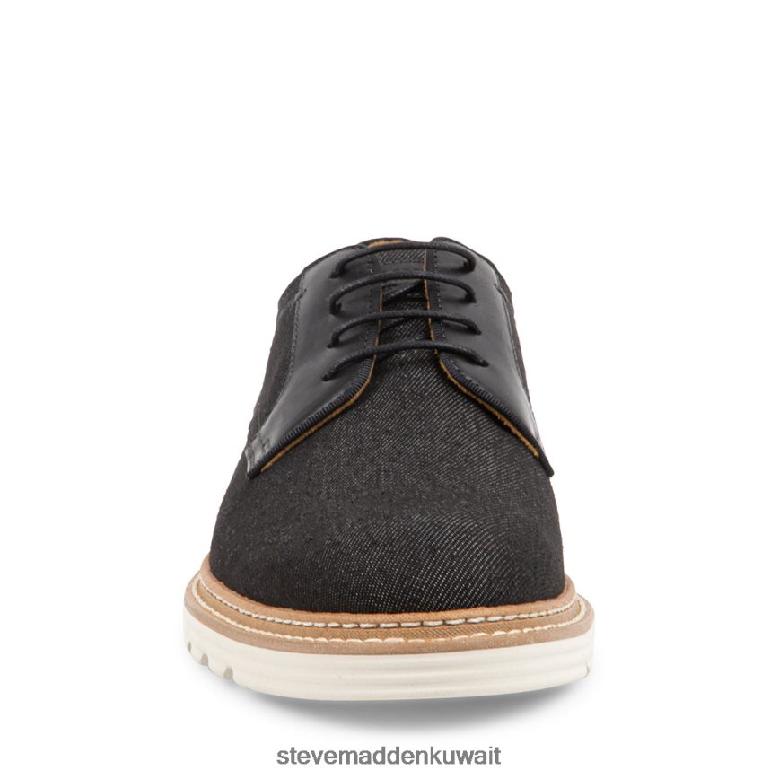Steve Madden رجال كوري قماش أسود أحذية 6JPNNF1031