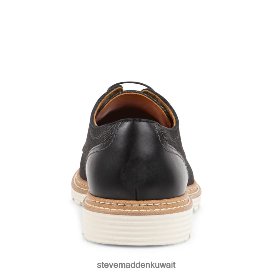 Steve Madden رجال كوري قماش أسود أحذية 6JPNNF1031
