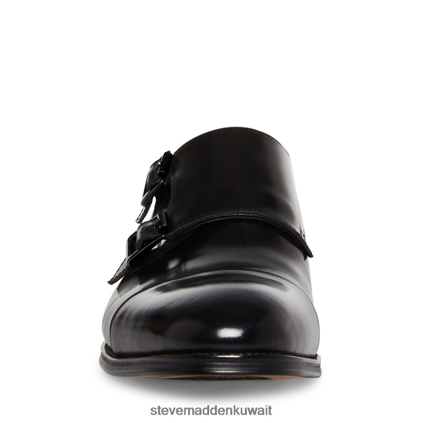 Steve Madden رجال زافين جلد أسود أحذية 6JPNNF1032