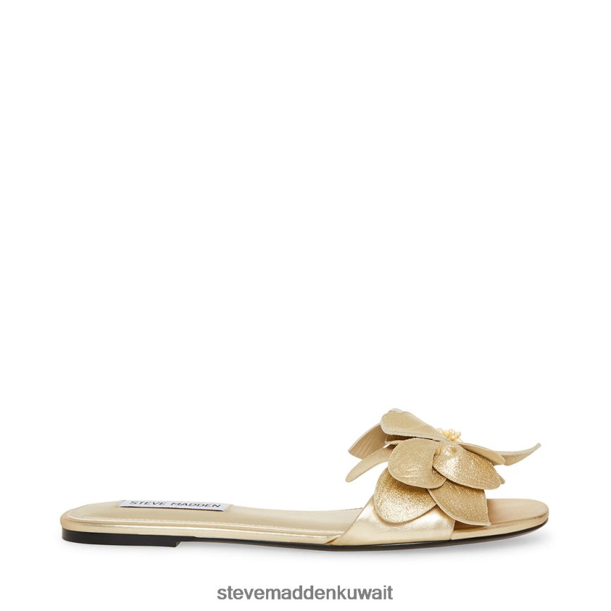 Steve Madden نحيف ميلينا جلد ذهبي أحذية 6JPNNF104