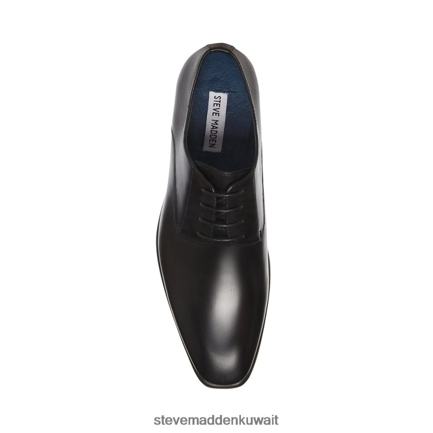 Steve Madden رجال جميلة جلد أسود أحذية 6JPNNF1052
