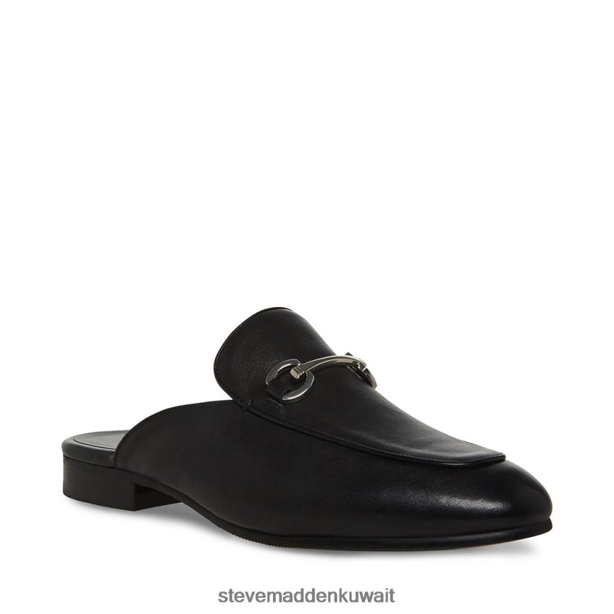 Steve Madden رجال ماتيو جلد أسود أحذية 6JPNNF1058