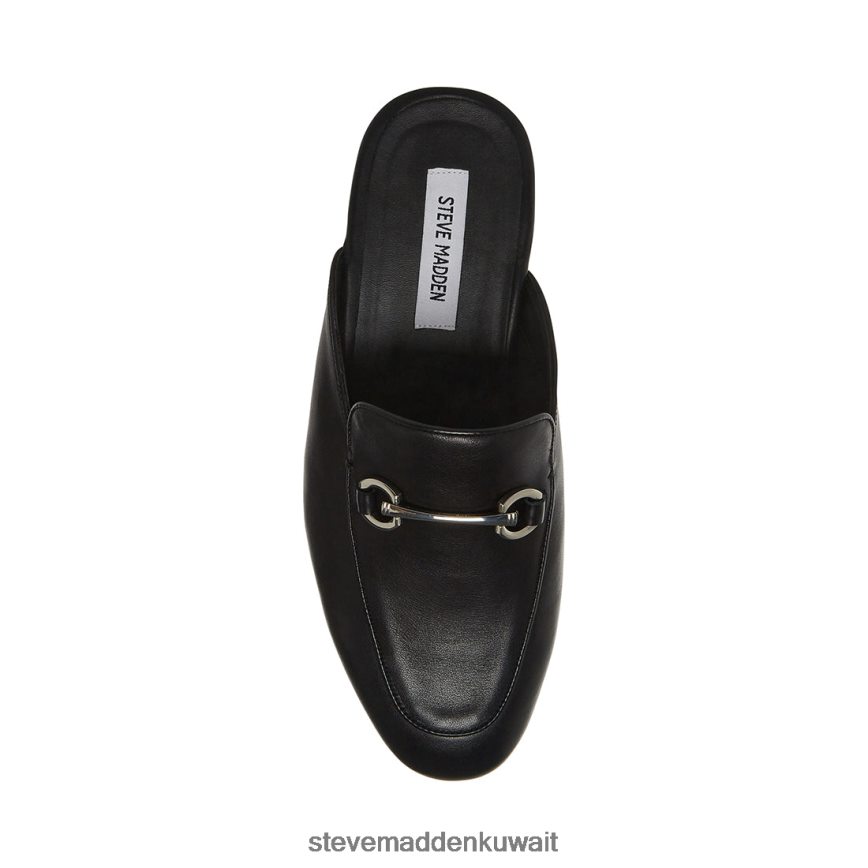 Steve Madden رجال ماتيو جلد أسود أحذية 6JPNNF1058