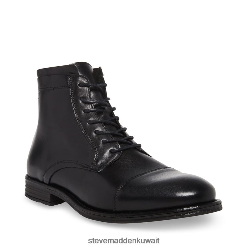Steve Madden رجال آبار جلد أسود أحذية 6JPNNF1060