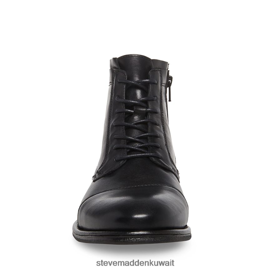 Steve Madden رجال آبار جلد أسود أحذية 6JPNNF1060