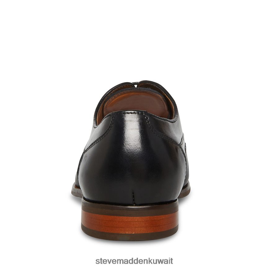Steve Madden رجال بروكتور ص جلد أسود أحذية 6JPNNF1063