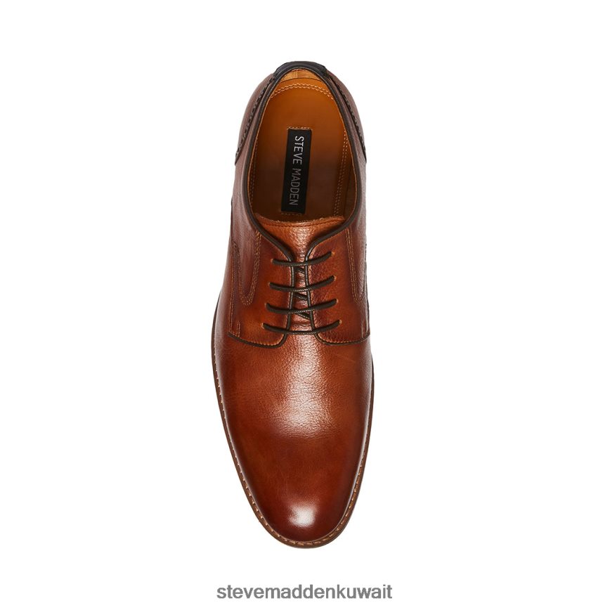 Steve Madden رجال بانون جلد الكونياك أحذية 6JPNNF1065