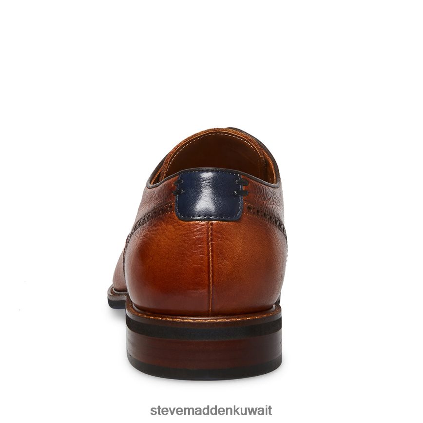 Steve Madden رجال بانون جلد الكونياك أحذية 6JPNNF1065