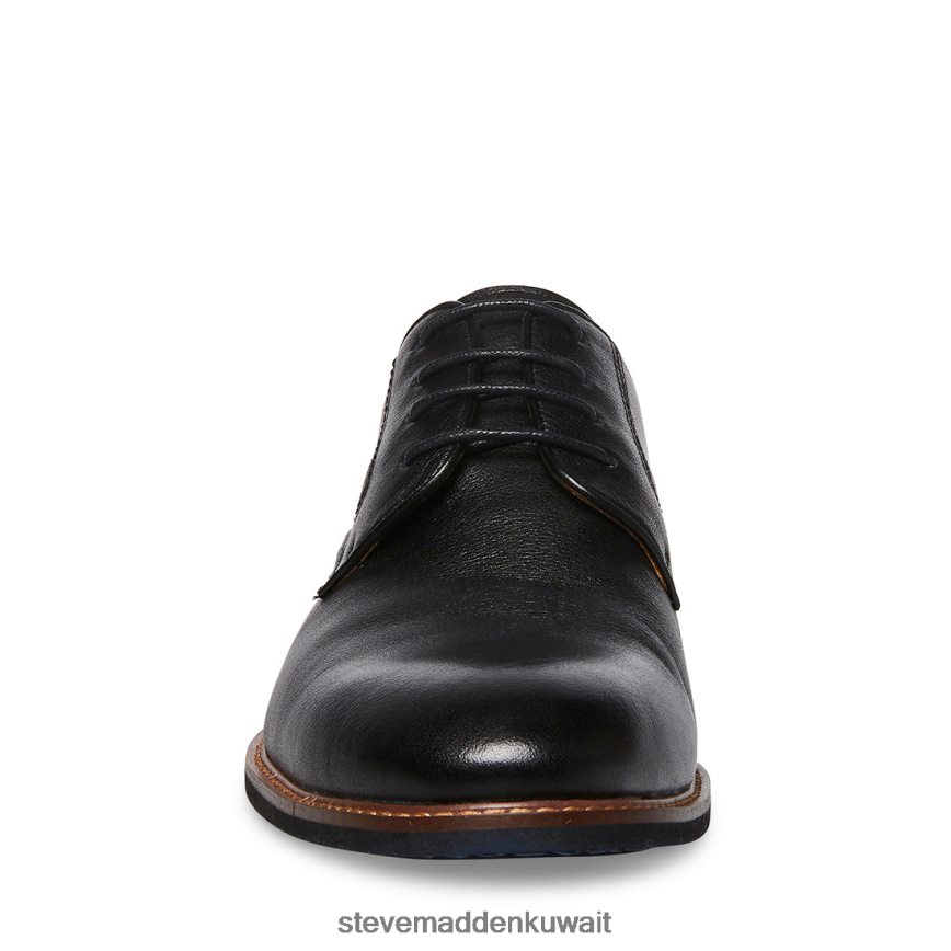 Steve Madden رجال بانون جلد أسود أحذية 6JPNNF1066