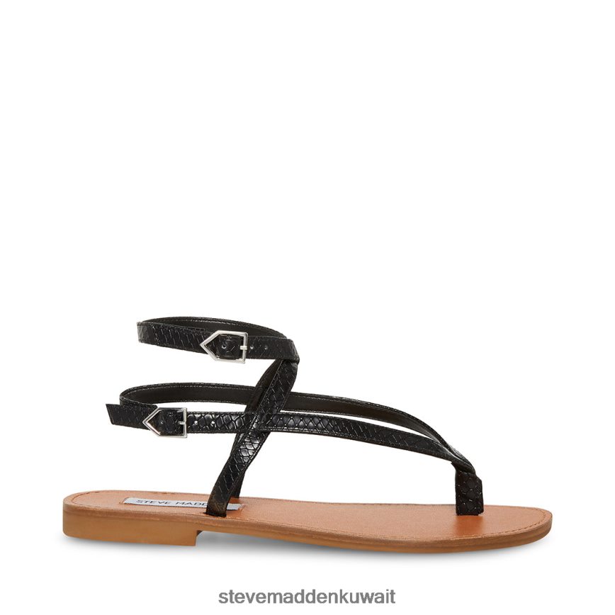 Steve Madden نحيف فراني افعى سوداء أحذية 6JPNNF107