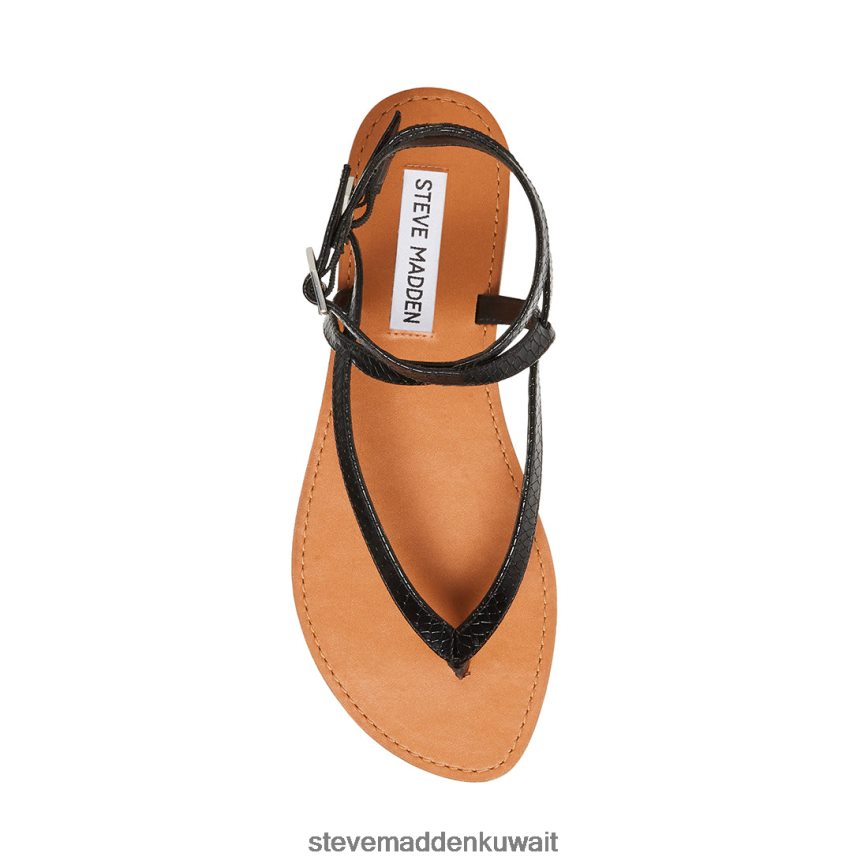 Steve Madden نحيف فراني افعى سوداء أحذية 6JPNNF107