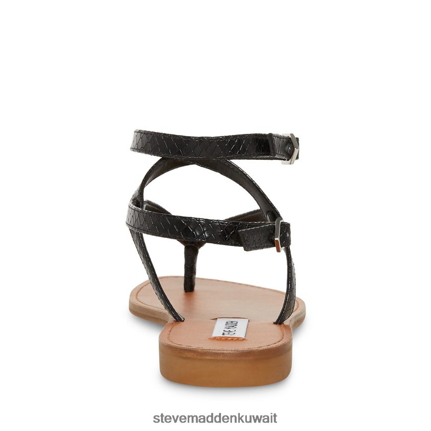 Steve Madden نحيف فراني افعى سوداء أحذية 6JPNNF107