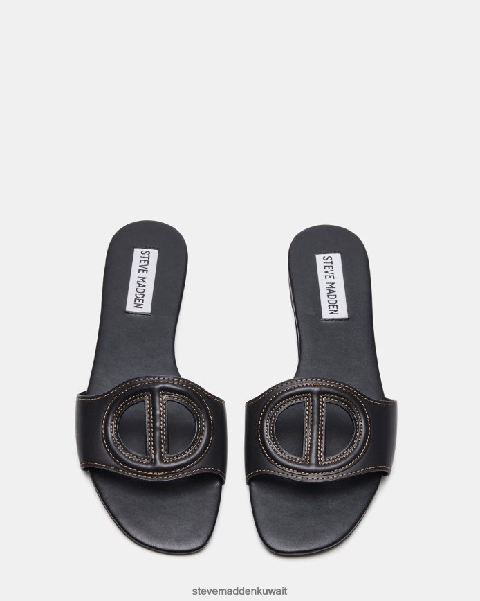 Steve Madden نحيف كيلا جلد أسود أحذية 6JPNNF108