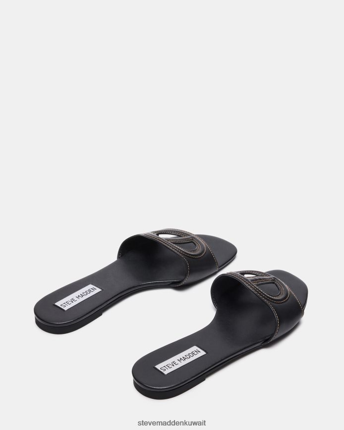 Steve Madden نحيف كيلا جلد أسود أحذية 6JPNNF108