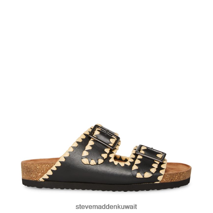 Steve Madden نحيف شايان جلد أسود أحذية 6JPNNF112