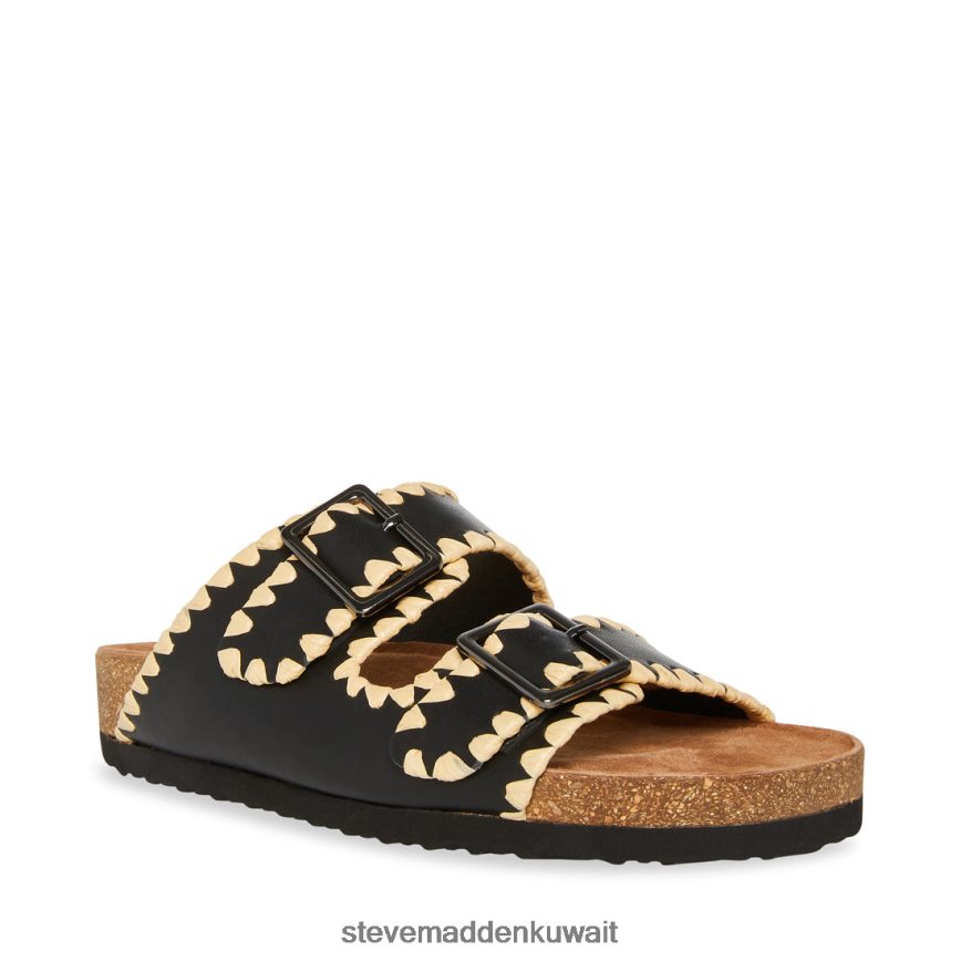Steve Madden نحيف شايان جلد أسود أحذية 6JPNNF112
