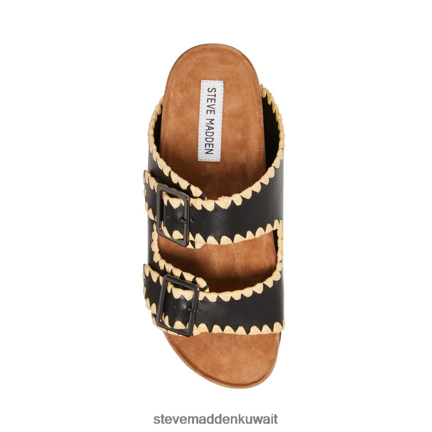 Steve Madden نحيف شايان جلد أسود أحذية 6JPNNF112