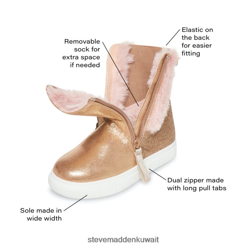Steve Madden أطفال أغوبي متعددة البرونزية أحذية 6JPNNF1171