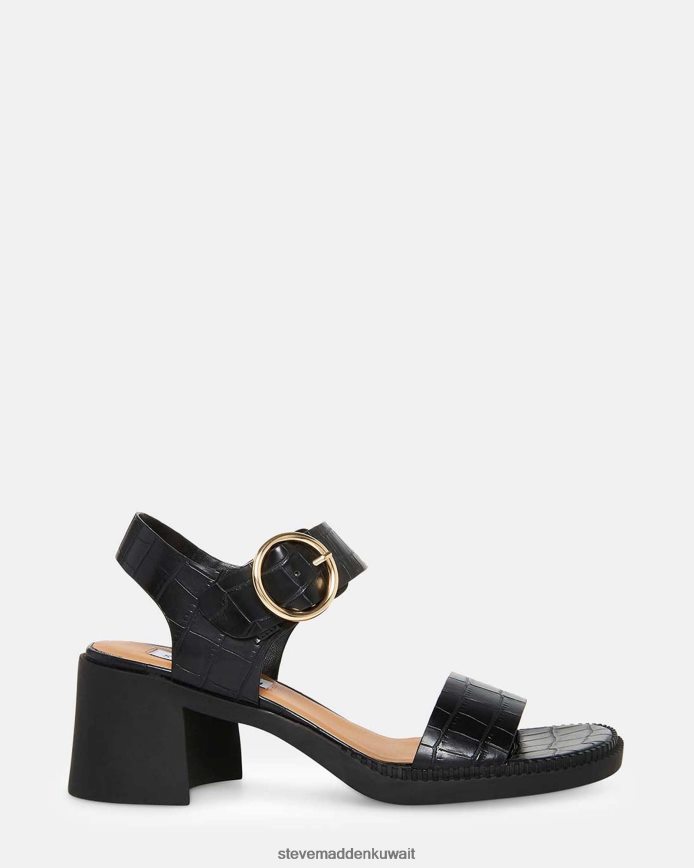 Steve Madden نحيف فيانا تمساح أسود أحذية 6JPNNF118