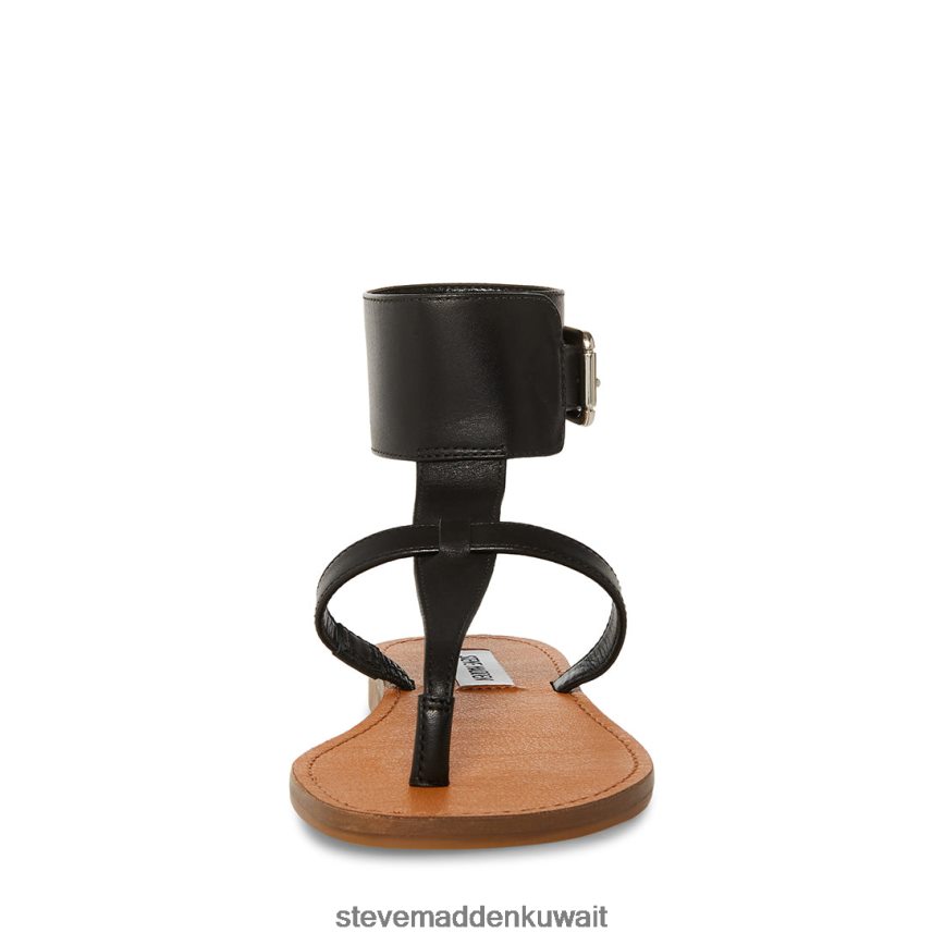 Steve Madden نحيف ريكو جلد أسود أحذية 6JPNNF125