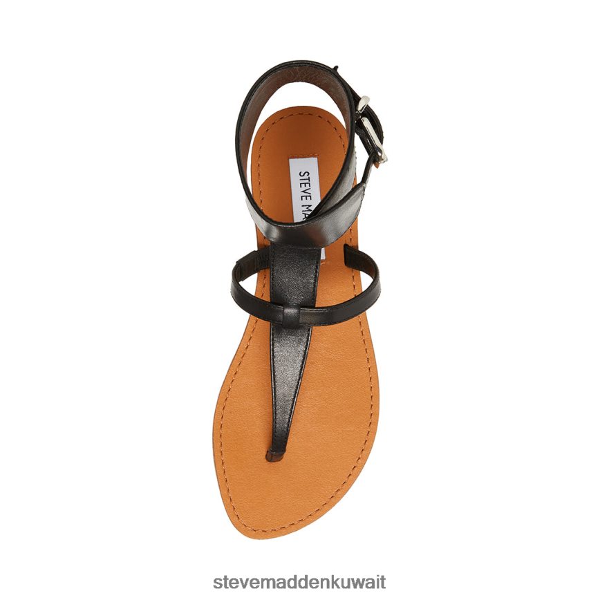 Steve Madden نحيف ريكو جلد أسود أحذية 6JPNNF125