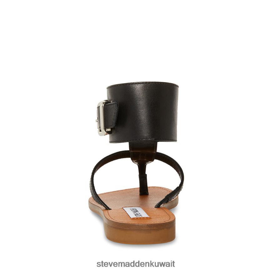 Steve Madden نحيف ريكو جلد أسود أحذية 6JPNNF125