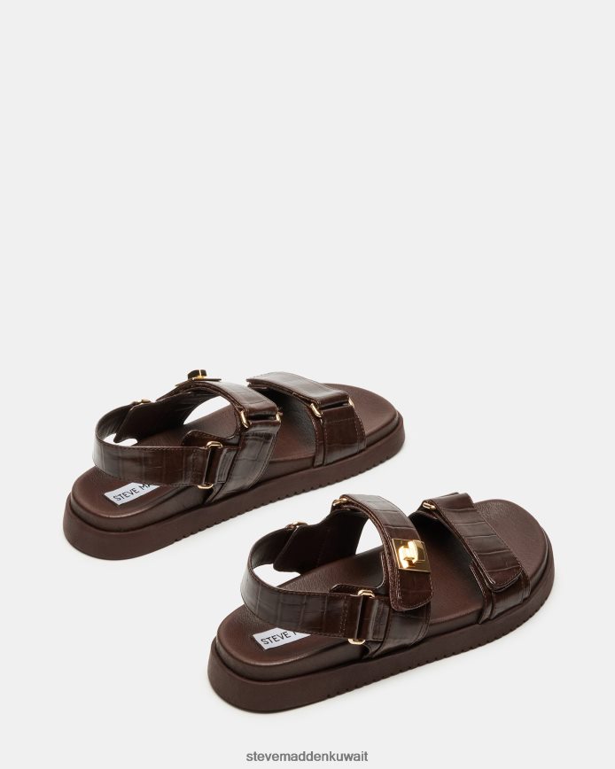 Steve Madden نحيف منى تمساح بني أحذية 6JPNNF133