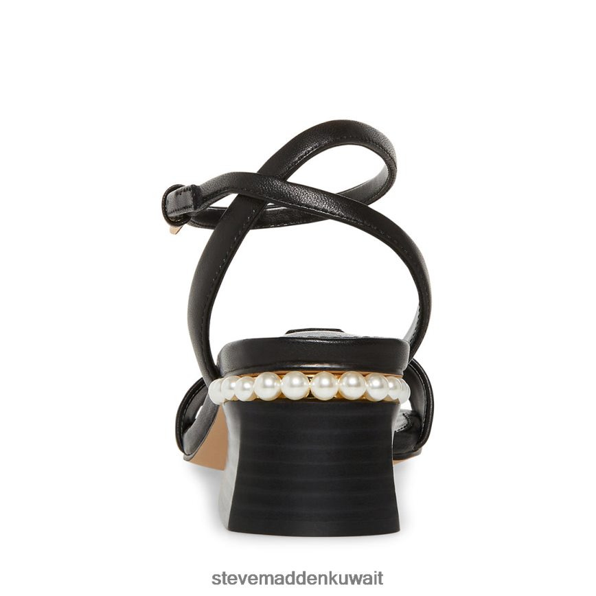 Steve Madden نحيف نورا جلد أسود أحذية 6JPNNF134