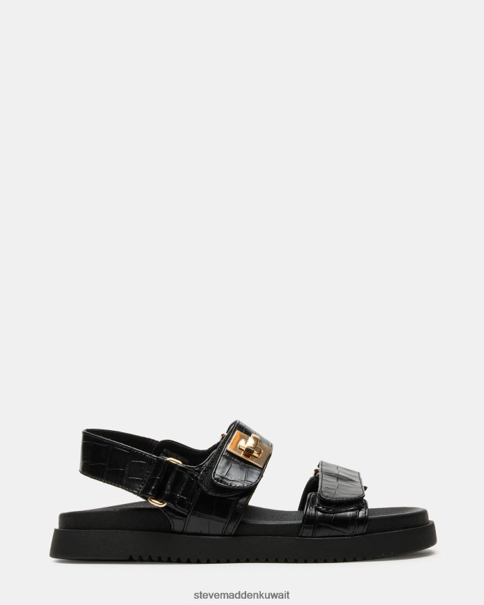 Steve Madden نحيف منى تمساح أسود أحذية 6JPNNF135