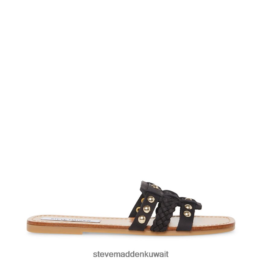 Steve Madden نحيف جَنَّة جلد أسود أحذية 6JPNNF138