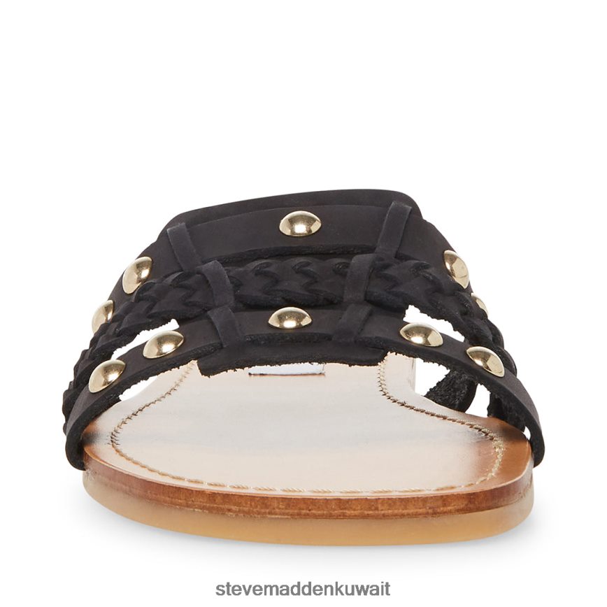 Steve Madden نحيف جَنَّة جلد أسود أحذية 6JPNNF138