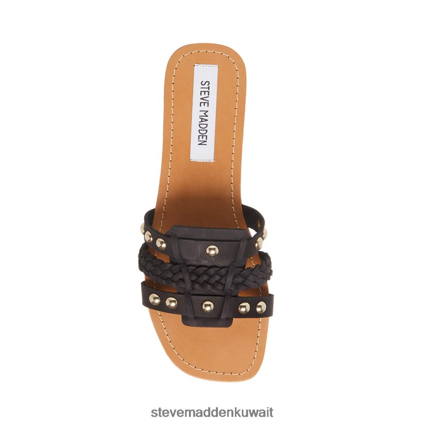 Steve Madden نحيف جَنَّة جلد أسود أحذية 6JPNNF138