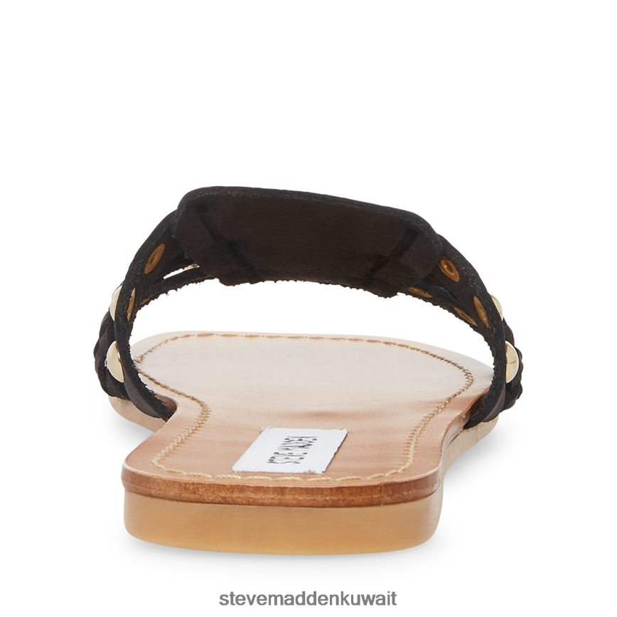 Steve Madden نحيف جَنَّة جلد أسود أحذية 6JPNNF138