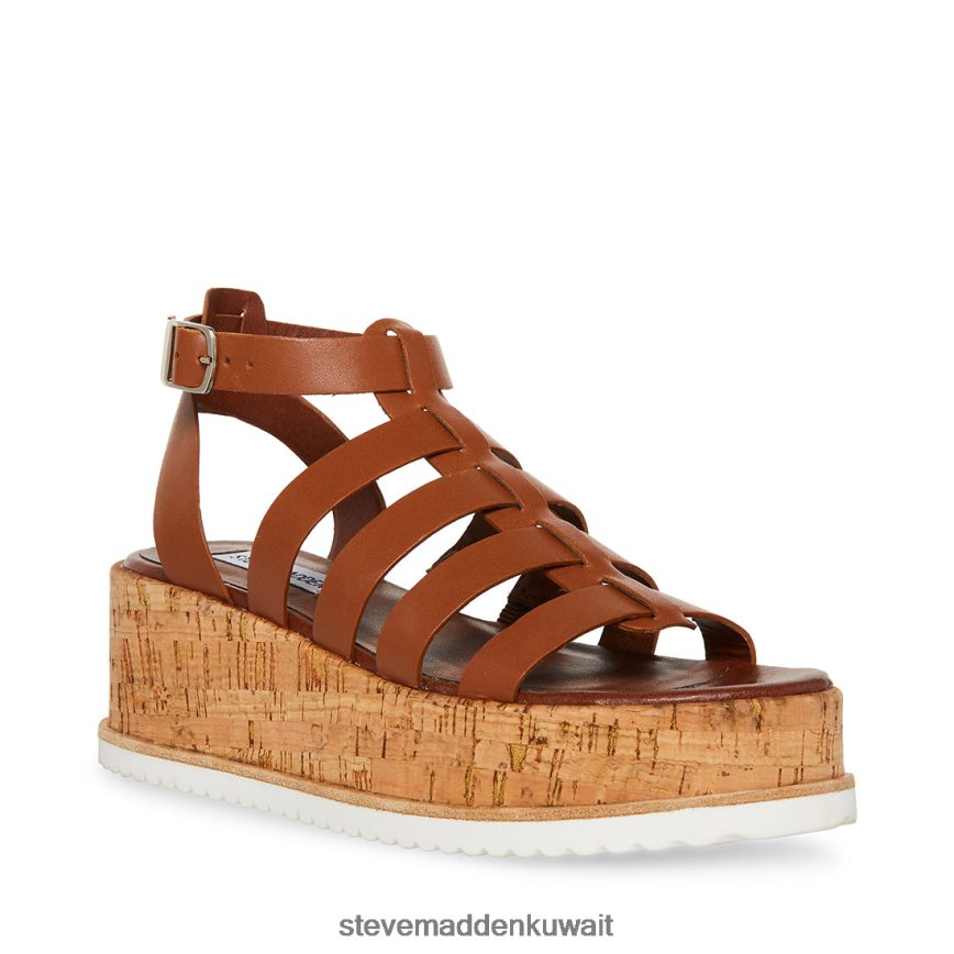 Steve Madden نحيف كايدي جلد الكونياك أحذية 6JPNNF142
