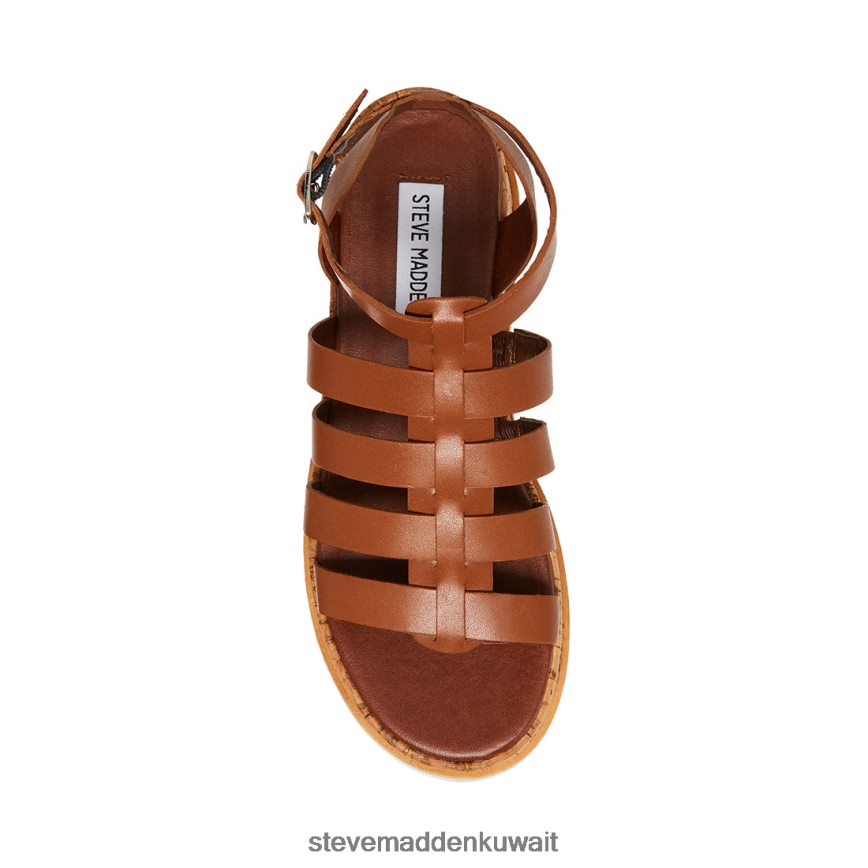 Steve Madden نحيف كايدي جلد الكونياك أحذية 6JPNNF142